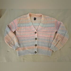 GAP Multicolor Striped Cardigan Sweater